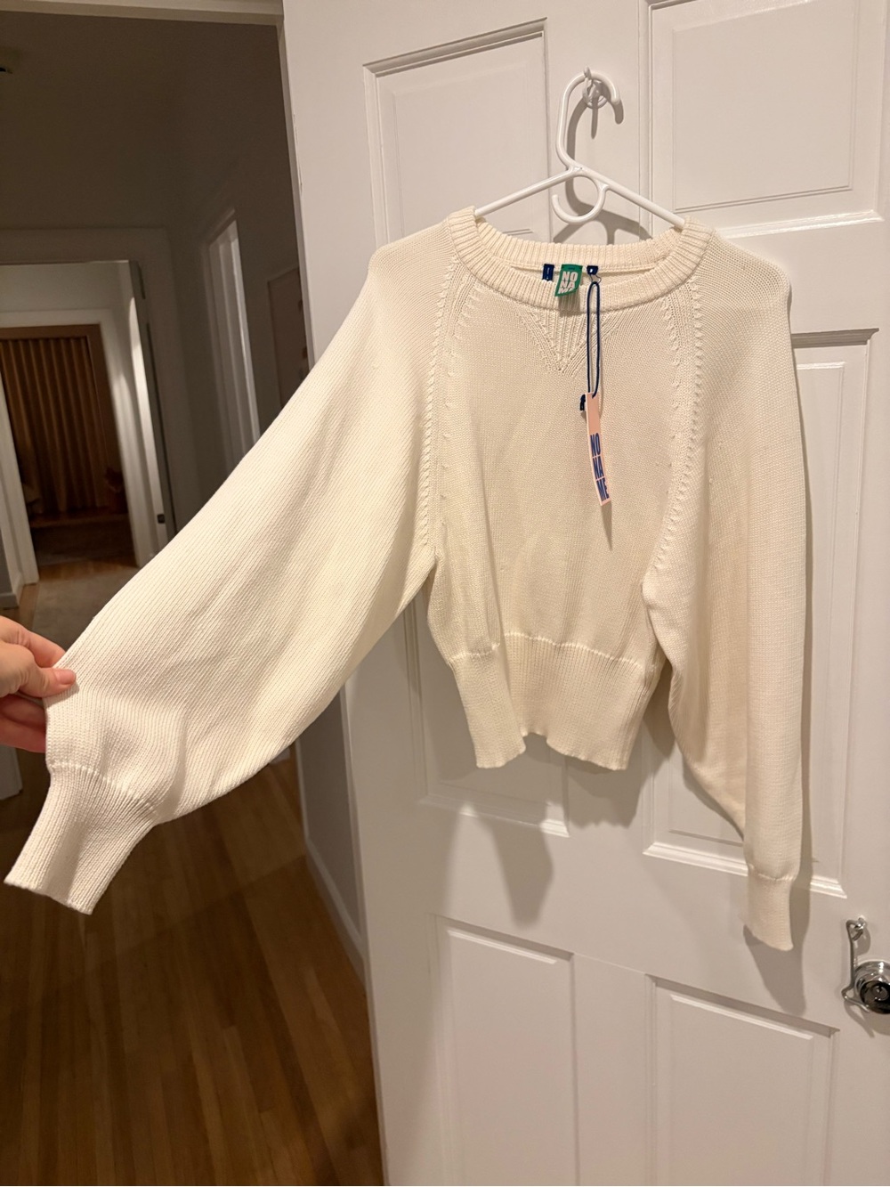 NWT No Name Women's Crewneck Sweater with Balloon Sleeves